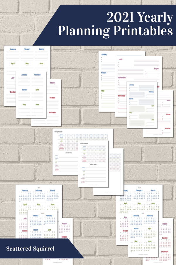 2021 is right around the corner. Get a jump start on planning your year with the help of these yearly planning printables. See your year all on one page, create an overview of what's happening this year, plan your goals and so much more.