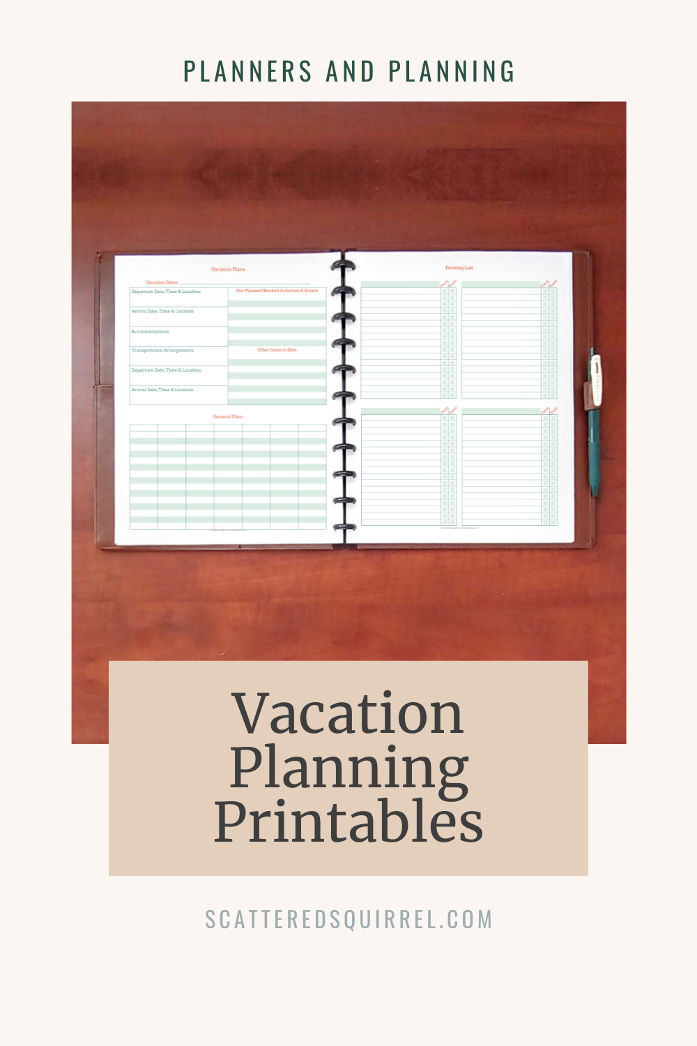 Vacation Planning Printable Sets to Make Your Next Trip a Breeze
