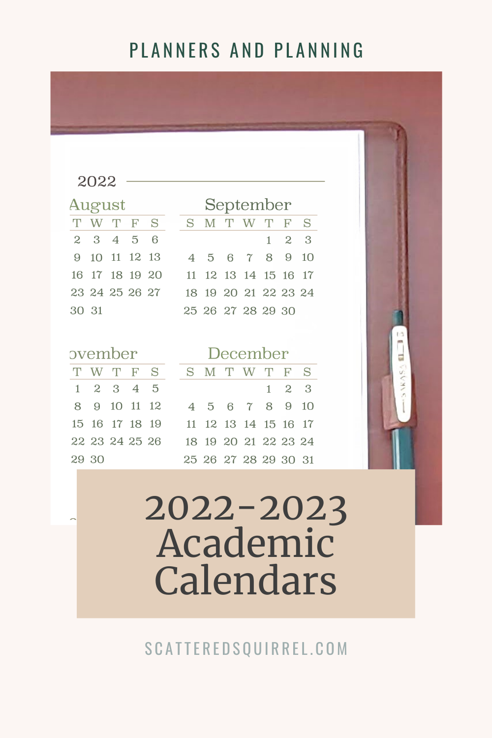 New Academic Calendar Printables for 2022-2023!!