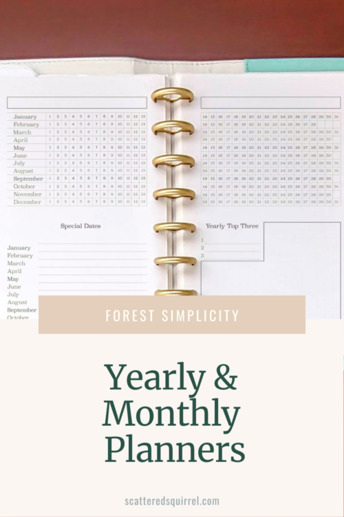 Yearly and Monthly Planners for 2023 - Scattered Squirrel