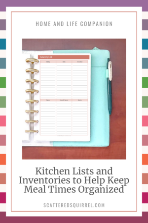 Kitchen Task List Editable Kitchen Lists and Inventories Printables - Scattered Squirrel