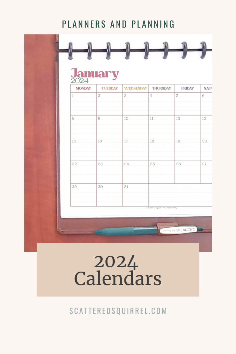 The 2024 Calendar Printables are Here!!! Scattered Squirrel