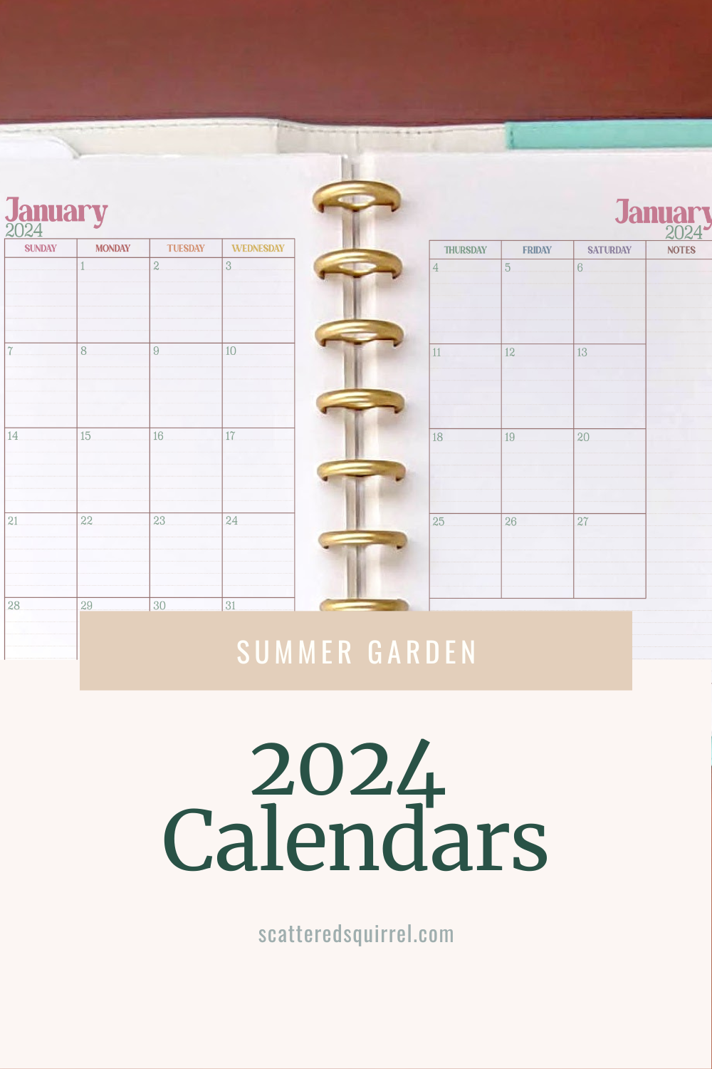 The 2024 Calendar Printables are Here!!! Scattered Squirrel