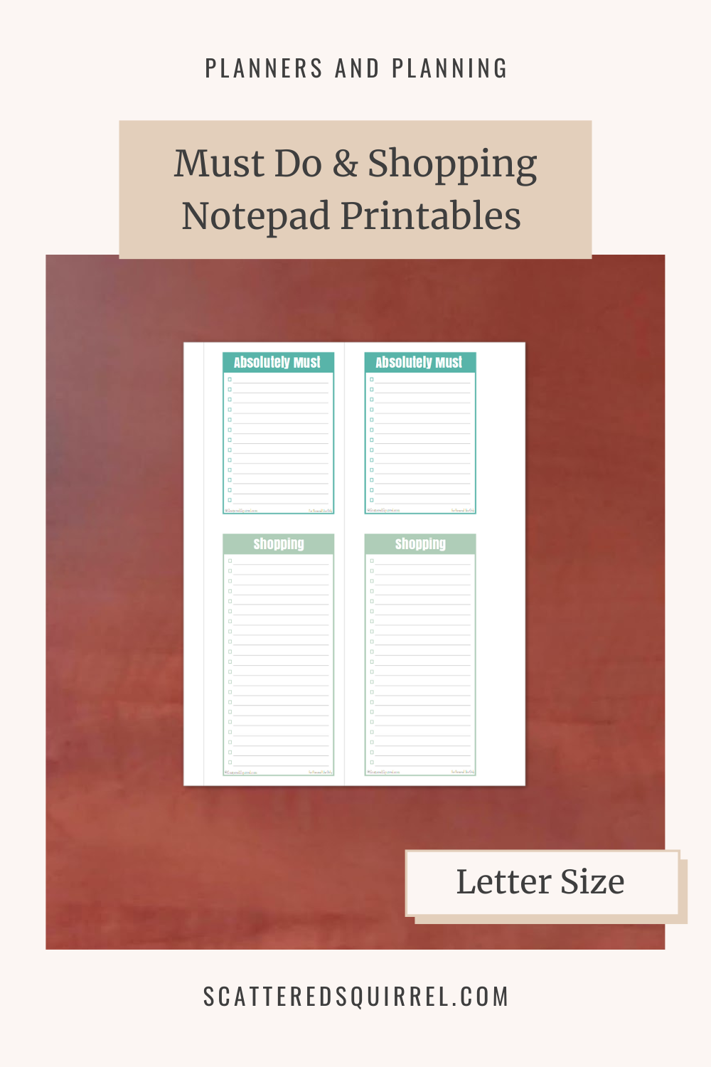 This image links to the Absolutely Must and Shopping Notepad Printables PDF printable.