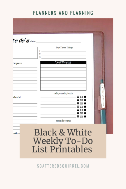 Black And White Weekly To Do List Printables Black And White Weekly To Do List Printables 500x750