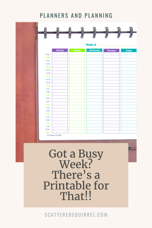 Got a Busy Week? There's a Weekly Planner for That! - Scattered Squirrel