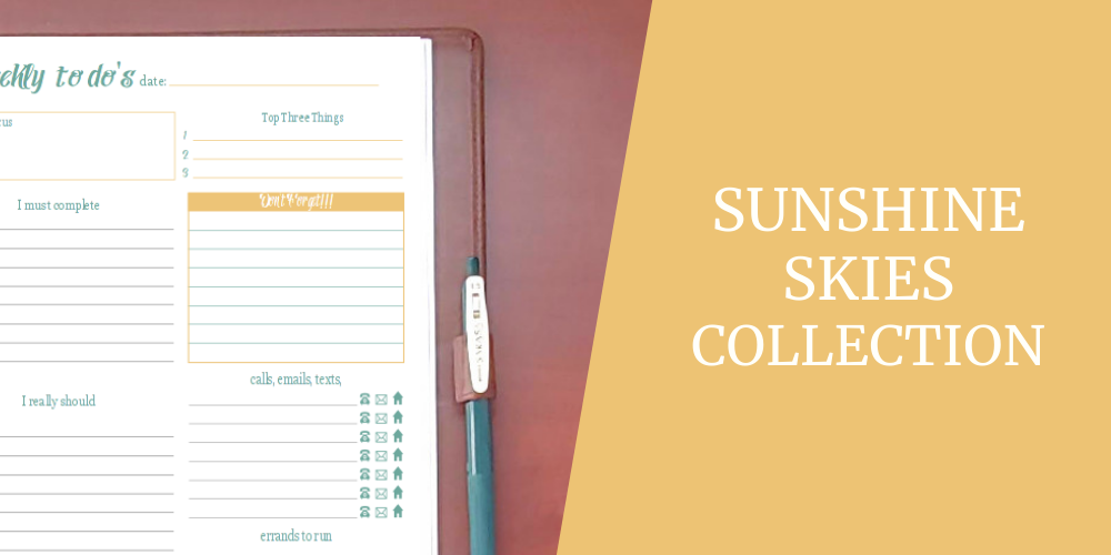 This is the title image for the Sunshine Skies Collection of planner printables. It's also used to link to the Sunshine Skies collection page from other pages on this site.