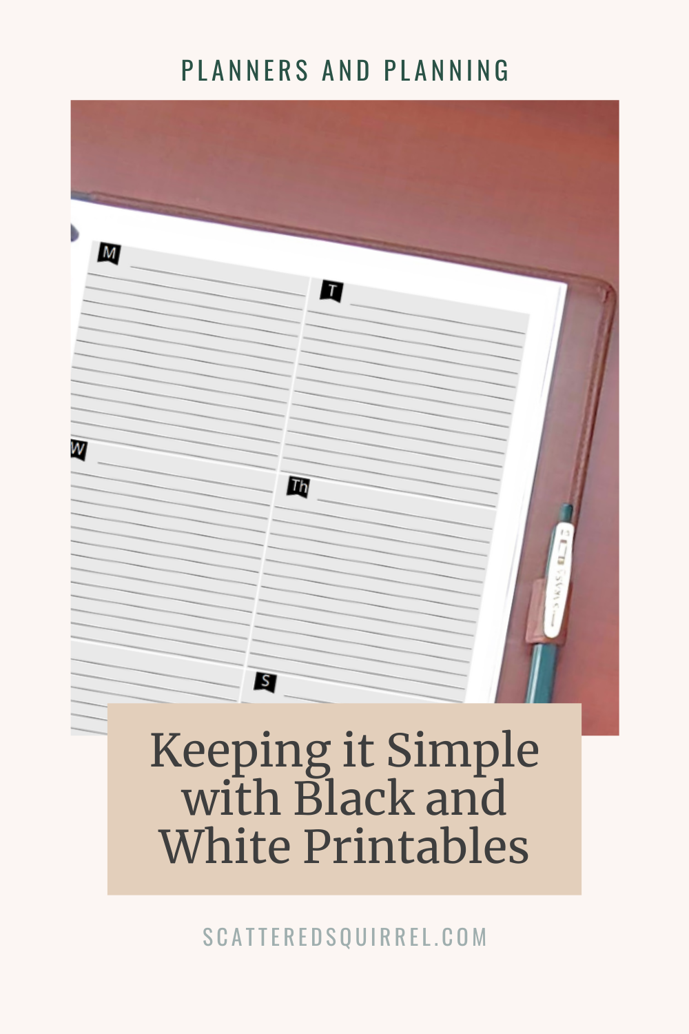 This is the feature image for the "Keeping it Simple with Some Black and White Printables" post.